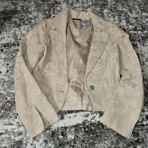 Vintage Mary Kate & Ashley Girl's Blazer Size Large (10-12) Beige Y2k 2000s